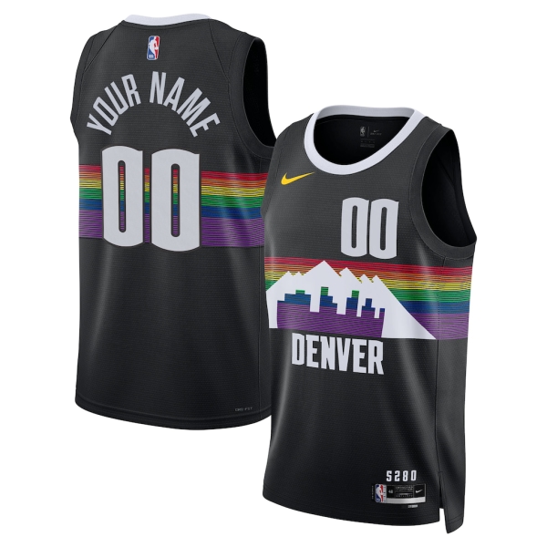 Denver Nuggets Trikot Benutzerdefinierte Nike 2025-26 City Edition Schwarz Swingman - Herren Denver Nuggets Trikot Benutzerdefinierte Nike 2025-26 City Edition Schwarz Swingman - Herren